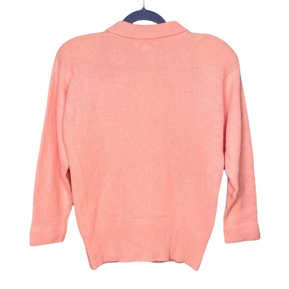 Vintage Christie Jill Pull-On Sweater Powder Pink Medium Lambswool Angora Blend - Picture 7 of 8